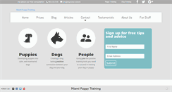 Desktop Screenshot of miamipuppytraining.com